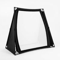 DIY Golf Simulator Impact Screen Frame Enclosure Kit Set, Use with Simulators, Durable Fabric with Velcro, Reinforced Black Border, 9.8'X9.8'X4.9' — Studio Shot
