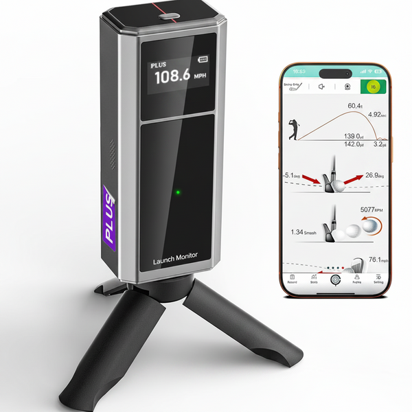 Golf Launch Monitor & Simulator: Portable Swing Analyzer with 13 Metrics, 3D Driving Range, 3D Trajectory & Video Record for Ios/Android