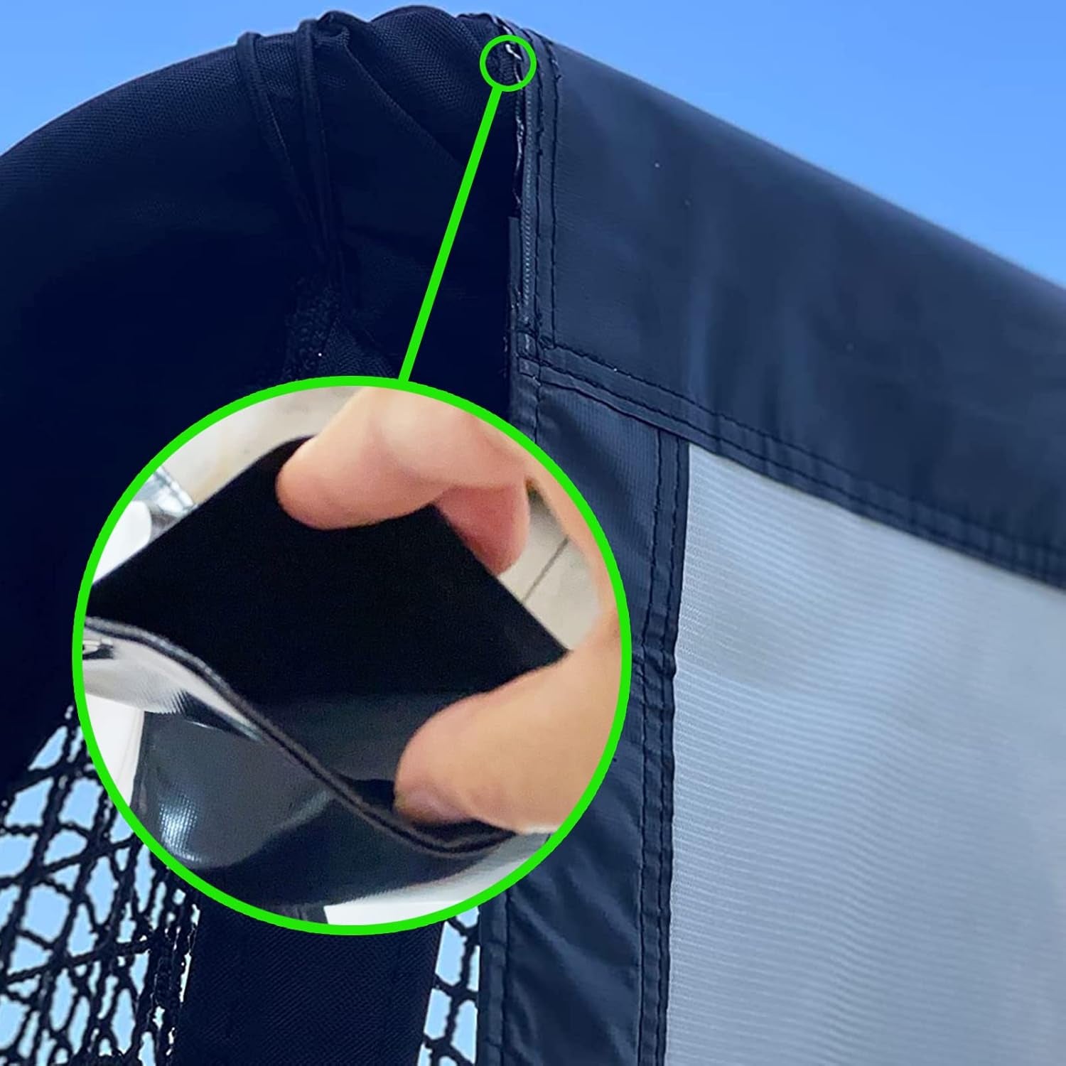 Golf Simulator Impact Screen with Black Double Layer Blackout Cloth Shank Side Net Ropes ;High Definition Premium 4K Projection Screen for Golfer