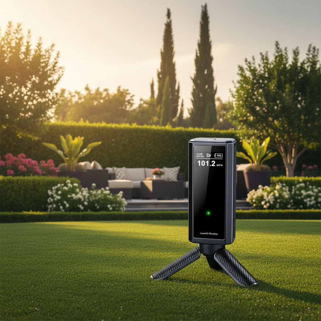 Portable Golf Launch Monitor, Simulators for Home & Training, Mobile Launch Monitor for Golf Swing Analysis, Tracker & Swing Analyzer, Indoor Outdoor Use, up to 10 Hours Battery Life.