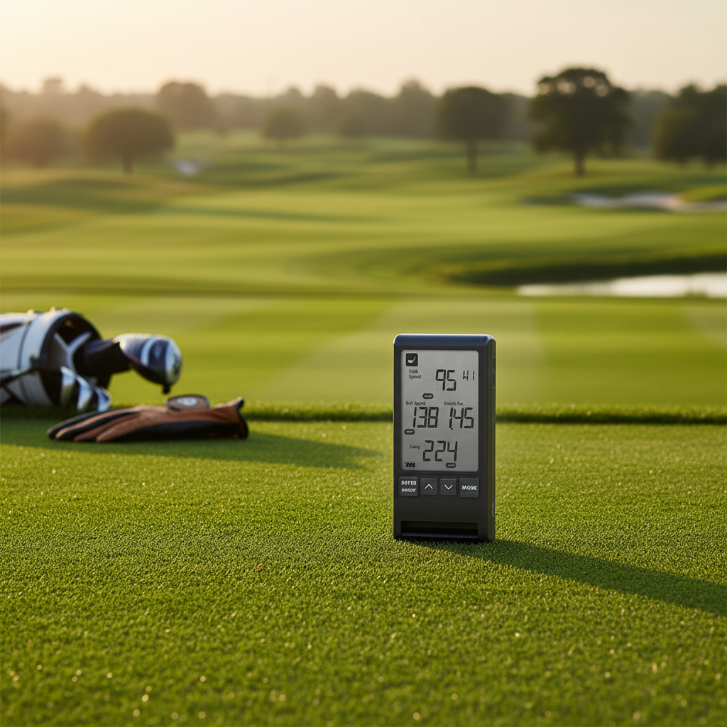 HS 130-A Portable Golf Launch Monitor | Doppler Radar Measures Club & Ball Speed, Smash Factor, Total & Carry Distance | Tracks Swing Speed Training Aids